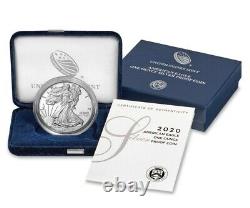 2020 S Proof Silver Eagle With OGP & COA Sold Out At The Mint