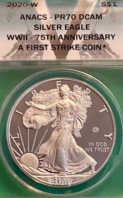 2020 V75 75th American Eagle First strike Lowest Mintage PR70 Plus VDay Bonus