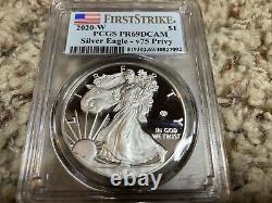 2020 V75th Anniversary Silver Coin PR69 PCGS US Mint American Eagle Proof DCAM