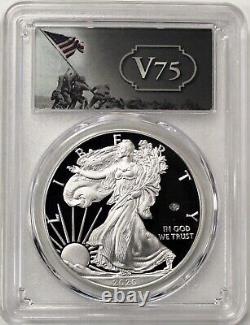 2020 W $1 Silver Eagle End of WWII V75 Privy PCGS PR69 DCAM First Strike