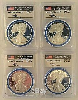 2020-w Mint Engraver Congratulations Set Silver Eagle-pcgs Pr70-fdoi-mercanti