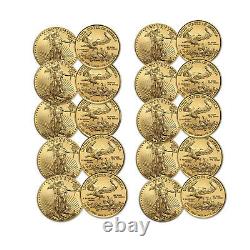 2021 1/10 oz American Gold Eagle BU (Lot of 10)