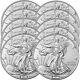 2021 $1 American Silver Eagle 1 Oz Brilliant Uncirculated Lot Of 10 Type 1