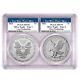 2021 $1 T1 And T2 Silver Eagle Set Pcgs Ms70 First And Last Production West Poin