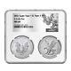 2021 $1 Type 1 And Type 2 Silver Eagle Set Ngc Ms69 T1 T2 Label