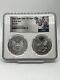 2021 $1 Type 1 And Type 2 Silver Eagle Set Ngc Ms70 T1 T2 Label