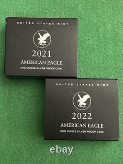2021/2022 American Eagle PROOF (Set of 2) withCOA West Point Mint
