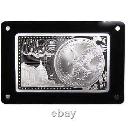 2021 35th Anniversary Type 2 American Silver Eagle Coin & Bar Set COA