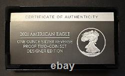 2021 American Eagle One Ounce Silver Reverse Proof Two Coin Set Designer Edition