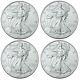 2021 American Silver Eagle Lot Of 4 Bu Coins(type 1) 1 Oz $1