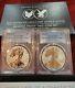2021 American Silver Eagle Reverse Proof Two-coin Set Designer Edition Pcgs Pr70