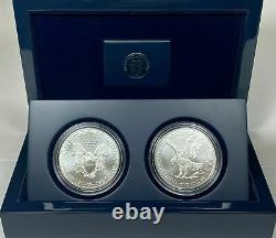 2021 American Silver Eagle Type 1 & 2 SET in US Mint Display Case A Gift Idea B