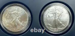 2021 American Silver Eagle Type 1 & 2 SET in US Mint Display Case A Gift Idea B