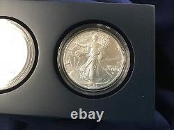 2021 American Silver Eagle Type 1 & 2 Set with Premium US Mint Display Case