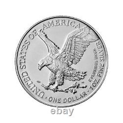 2021 American Silver Eagle Type 2 1 oz $1 1 Roll Twenty 20 BU Coins in Mint Tube
