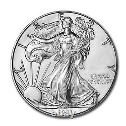 2021 Lot of 10 $1 Silver Eagle Type 1 Brilliant Uncirculated in US Mint Tube