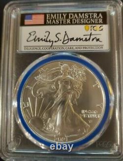 2021 Pcgs Ms70 Heraldic Silver Eagle Type 2 First Strike Mint Designer Series