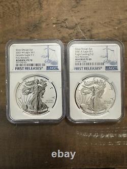 2021 Reverse Proof Silver Eagle Pf 70 Ngc Silver Design Set 35th Anniversary