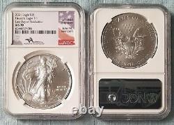 2021 SILVER EAGLE TYPE 1 NGC MS70 LDP Last Day Of Production Mercanti Signed