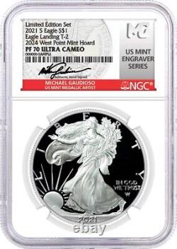 2021 S $1 Proof Silver Eagle 2024 West Point Mint Hoard NGC PF70 UCAM Gaudioso