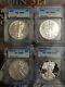 2021-s 2021-w 1993 P And 2000 P Silver Eagle Set Of 4 Graded Coins