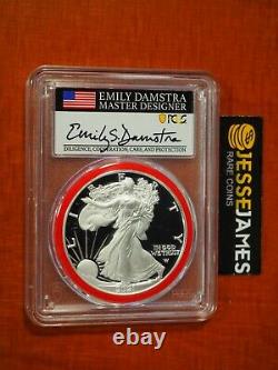 2021 S Proof Silver Eagle Pcgs Pr70 Type 2 Emily Damstra Mint Designer Series