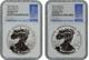 2021 S And W Mint Designer 2 Coins Set Reverse Proof Silver Eagle Ngc Pf70 Fdoi