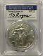 2021 Silver Eagle Pcgs Ms70 First Day Of Issue T. D. Rogers Signed
