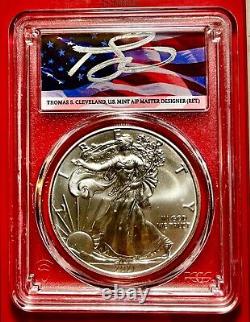 2021 Silver Eagle Pcgs Ms70 Cleveland Type 1 Mercanti Design Pop 60 Ms70 # Ltr
