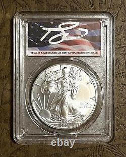 2021 Silver Eagle Pcgs Ms70 Cleveland Type 1 Mercanti Design Pop 60 Ms70 # Ltr