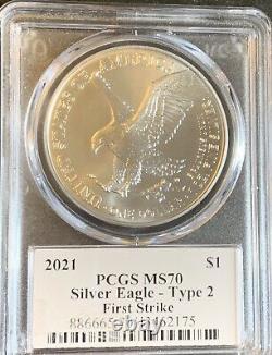 2021 Silver Eagle T2 PCGS MS70 Thomas Cleveland Eagle POP 250 Only 1 On EBAY