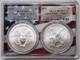 2021 Silver Eagle Type 1 & 2 Pcgs Ms70 Fs Flag Frame Set Rare Us Coin