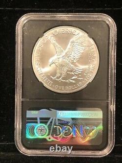 2021 T2 Silver Eagle Reverse Proof Ngc Mint Error Ms69 Standish Signed Rare+++
