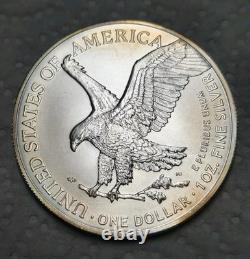 2021 Unc American Silver Eagle 1 Troy Oz. 999 Fine Silver Type 2 Beautiful Tone