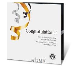 2021 W $1 Proof Silver Eagle Type 1 Congratulations Set OGP