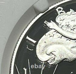 2021 W $1 T-2 Ngc Mint Error Pf69 Ucam Er Proof Silver Eagle Obverse Struk Thru