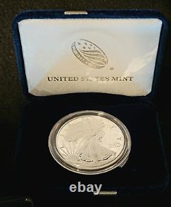2021 W 1 oz Silver American Eagle Type 1 In Original Mint Box With COA 21EA