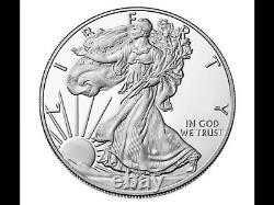 2021-W AMERICAN SILVER EAGLE TYPE-1 ONE Oz. PROOF COIN, Item #21EA, SHIPS FREE