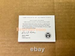 2021 W American Eagle One Ounce Silver Uncirculated Burnished Coin BOX COA 21EGN