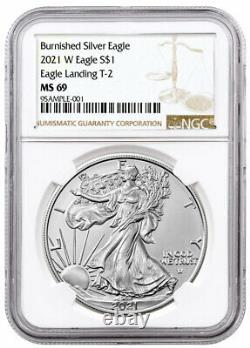 2021 W Burnished American Silver Eagle Type 2 NGC MS69 Brown Label