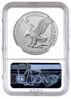 2021 W Burnished American Silver Eagle Type 2 NGC MS70 FDI Eagle Label