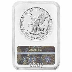 2021 W Burnished Silver Eagle NGC MS70 MICHAEL GAUDIOSO Sign First Day Of Issue