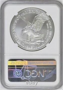 2021 W Burnished Silver Eagle, Type 2, Ngc Ms 70 First Releases, Eagle/mtn Label
