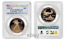 2021 W Proof Gold Eagle Pcgs Pf 70 $50 FIRST DAY ISSUE PRESALE Mint Confirmed