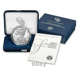 2021 W Proof Silver Eagle, Heraldic T-1, Purchased From Us Mint, Low Mintage