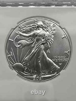 2021 W SILVER EAGLE SET NGC MS70 TYPE 1 AND 2 COIN SET. 999 Fine IN STOCK