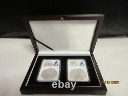 2021-W & S Mint Type 2 Silver Eagles NGC PF70UC Advance Releases With Nice Case