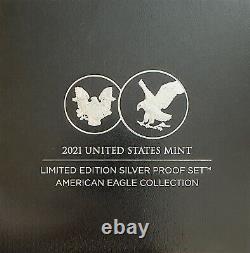 2021 W & S Us Mint Silver Eagle Limited Edition Proof Set In Ogp (21rcn)