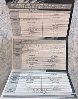 2021 W & S Us Mint Silver Eagle Limited Edition Proof Set In Ogp (21rcn)