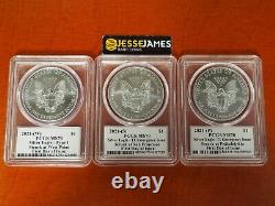 2021 (p) (s) (w) Silver Eagle Pcgs Ms70 Balan Struck At Philadelphia & Sf & Wp